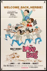3s448 LOVE BUG 1sh R79 Disney, Dean Jones drives Volkswagen Beetle race car Herbie!