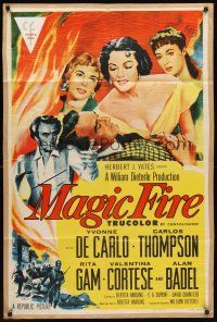 3s466 MAGIC FIRE 1sh '55 William Dieterle, Yvonne De Carlo, Alan Badel as Richard Wagner!
