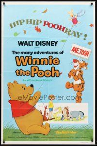 3s476 MANY ADVENTURES OF WINNIE THE POOH 1sh '77 and Tigger too, plus three great shorts!