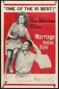 3s478 MARRIAGE ITALIAN STYLE 1sh '65 de Sica's Matrimonio all'Italiana, Loren, Mastroianni