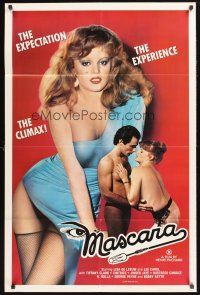3s481 MASCARA 1sh '82 Lisa De Leeuw, sexploitation, the expectation, the experience, the climax!