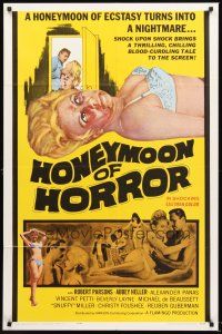 3s573 ORGY OF THE GOLDEN NUDES 1sh '64 thrilling, chilling & blood-curdling Honeymoon of Horror!