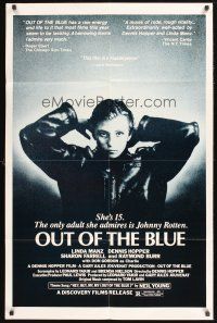 3s575 OUT OF THE BLUE 1sh '80 young punk Linda Manz, directed by Dennis Hopper!