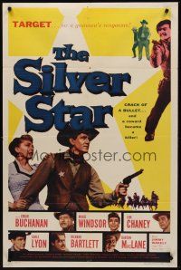 3s747 SILVER STAR 1sh '55 Lon Chaney, Marie Windsor, Edgar Buchanan, trigger-mad renegades!