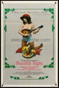 3s909 TWELFTH NIGHT 1sh '81 Eros Perversion, topless Nicky Gentile, X-rated Shakespeare!