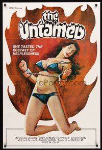 3s919 UNTAMED 1sh '78 wild sexy artwork, she tasted the ecstasy of helplessness!