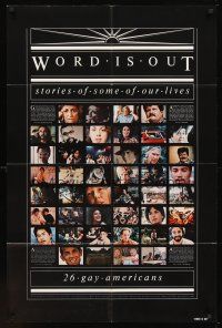 3s987 WORD IS OUT 1sh '78 homosexuality documentary, 26 gay Americans!