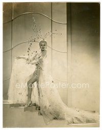 3t059 LANA TURNER deluxe 10x13 still '30s super young & wearing wildest sexy showgirl costume!