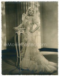 3t061 MARION DAVIES deluxe 10.25x13.25 still '30s full-length standing by table by James Manatt!