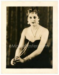 3t073 THELMA TODD deluxe 11x14 still '20s seated portrait with long pearls by George P. Hommel!