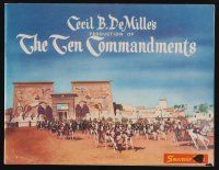 3t449 TEN COMMANDMENTS  Australian program '56 Cecil B. DeMille, Charlton Heston, Brynner!