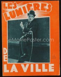 3t470 CITY LIGHTS French pressbook '35 many different images from Charlie Chaplin classic!