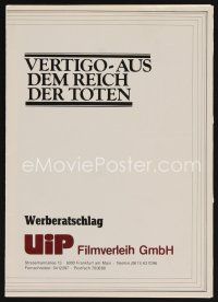 3t502 VERTIGO  German pressbook R83 Alfred Hitchcock classic!