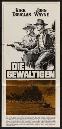 3t479 WAR WAGON German promo brochure R73 cowboys John Wayne & Kirk Douglas, different images!