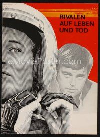 3t480 WINNING German promo brochure '69 different close image of Indy race car driver Paul Newman!