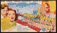 3t362 BABES IN ARMS  herald '39 Mickey Rooney, Judy Garland, directed by Busby Berkeley!