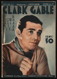 3t459 CLARK GABLE Italian magazine December 1933 special issue of Excelsior all about him!