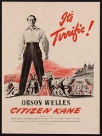 3t324 CITIZEN KANE magazine ad '41 some called Orson Welles a hero, others called him a heel!