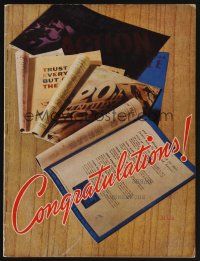 3t025 CONGRATULATIONS PARAMOUNT studio yearbook '38 Sing You Sinners, In Old Mexico & more!