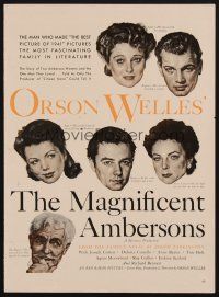 3t329 MAGNIFICENT AMBERSONS magazine ad '42 directed by Orson Welles, from Booth Tarkington story!