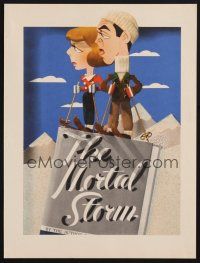 3t308 MORTAL STORM promo ad '40 Margaret Sullavan, James Stewart, Kapralik art of skiers!