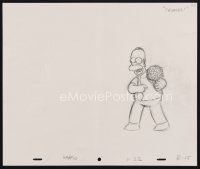 3t001 SIMPSONS pencil drawing '00s Matt Groening cartoon, great artwork of Homer!
