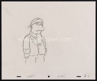 3t016 SIMPSONS pencil drawing '00s Matt Groening cartoon, great artwork of Kearny!