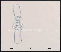 3t002 SIMPSONS pencil drawing '00s Matt Groening cartoon, great artwork of Marge looking angry!