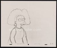3t010 SIMPSONS pencil drawing '00s Matt Groening cartoon, great artwork of Selma!