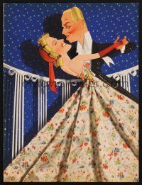 3t314 WE WERE DANCING promo ad '42 Kapralik art of Melvin Douglas & Norma Shearer dancing!