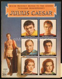 3t229 JULIUS CAESAR  program '53 Marlon Brando, James Mason & Greer Garson, Shakespeare