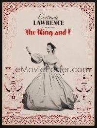 3t230 KING & I stage play program '51 Yul Brynner, pretty Gertrude Lawrence!