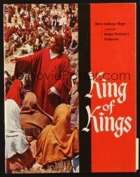 3t233 KING OF KINGS  program & 4 color stills '61 Nicholas Ray Biblical epic, Hunter as Jesus!