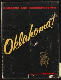 3t246 OKLAHOMA  program '56 Gordon MacRae, Shirley Jones, Rodgers & Hammerstein musical!