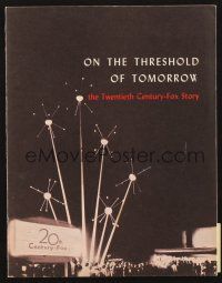 3t247 ON THE THRESHOLD OF TOMORROW: THE TWENTIETH CENTURY-FOX STORY promo brochure '63 yearbook!