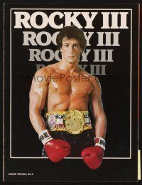 3t258 ROCKY III program '82 great image of boxer & director Sylvester Stallone w/gloves & belt!