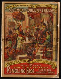 3t267 SOLOMON & THE QUEEN OF SHEBA circus program '14 great artwork, Ringling Bros!