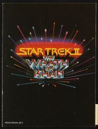 3t274 STAR TREK II program '82 The Wrath of Khan, Leonard Nimoy, William Shatner, sci-fi sequel!
