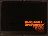 3t343 DIAMONDS ARE FOREVER promo brochure '71 Sean Connery as James Bond 007!