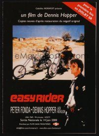 3t344 EASY RIDER French promo brochure R00 Peter Fonda, biker classic directed by Dennis Hopper!