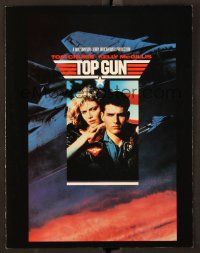 3t357 TOP GUN  promo brochure '86 great image of Tom Cruise & Kelly McGillis, Navy fighter jets!