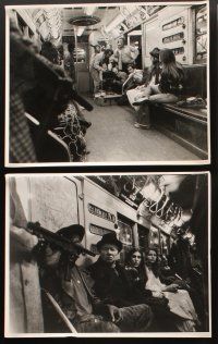 3t081 TAKING OF PELHAM ONE TWO THREE 16 11x14 stills '74 action scenes in subway + cool candid!