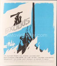 3t377 EXODUS herald '61 Otto Preminger classic, great artwork by Saul Bass!