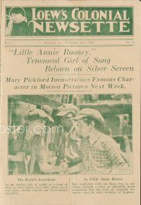 3t399 LOEW'S COLONIAL NEWSETTE local theatre herald '35 The Midshipman, Mary Pickford!