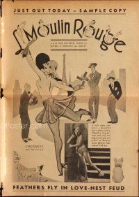 3t403 MOULIN ROUGE  herald '34 sexy entertainer Constance Bennett plays identical twins!