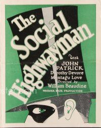 3t425 SOCIAL HIGHWAYMAN herald '26 anything can happen when a girl sets out in search of thrills!
