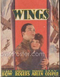 3t438 WINGS herald 1928 William Wellman Best Picture winner starring Clara Bow & Buddy Rogers!