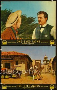 3t094 ONE EYED JACKS 5 color 9.5x12 stills '61 star & director Marlon Brando w/Karl Malden & Jurado!