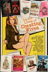3w003 LOT OF 55 FOLDED ONE-SHEETS '68-89 Secret Lives of Cheating Wives, Dracula's Dog, Flashdance