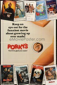 3w004 LOT OF 53 FOLDED ONE-SHEETS '66 - '89 Porky's, Death Wish 3, Care Bears Movie & more!